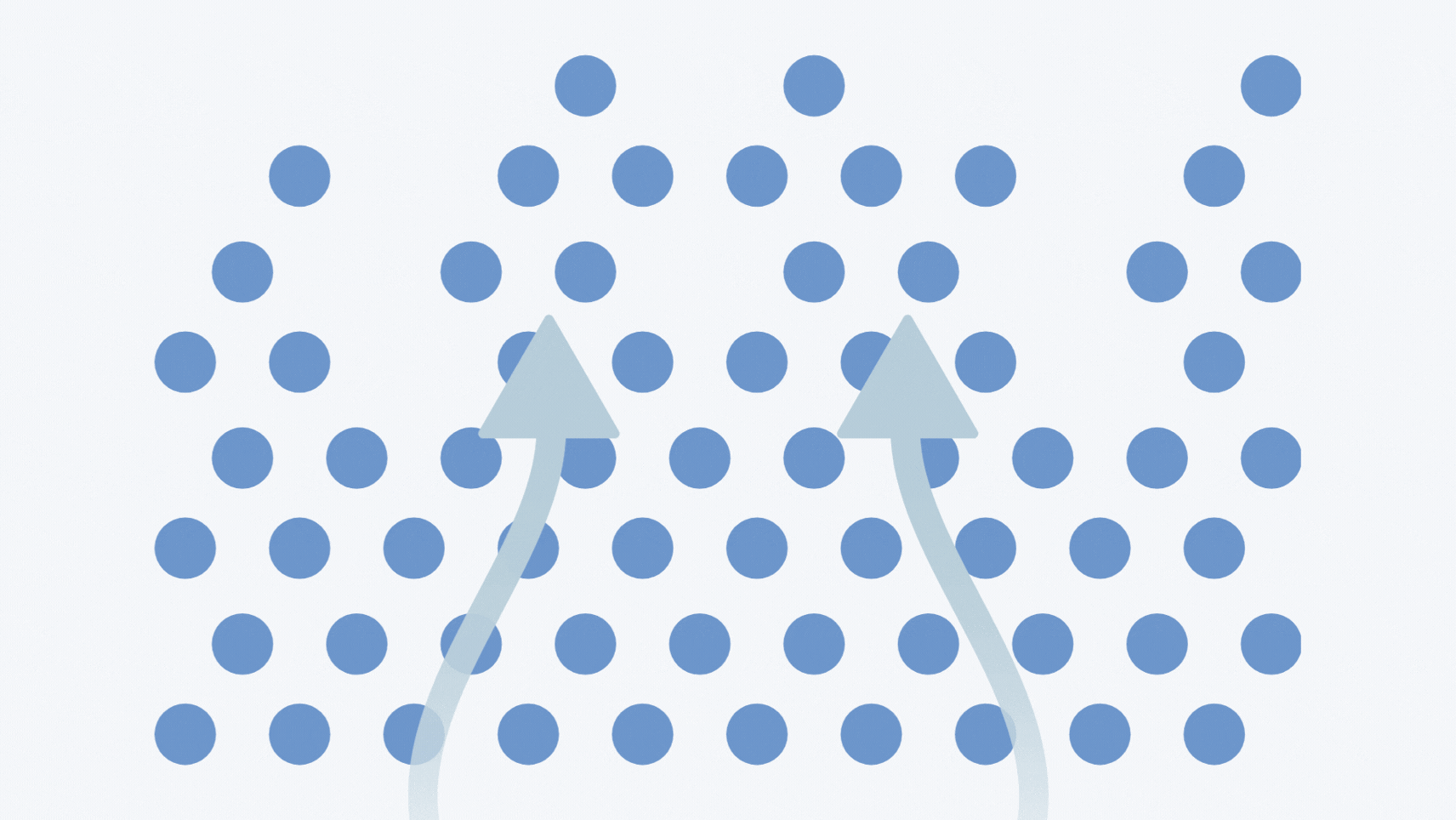 An illustration depicts air flowing through many beads