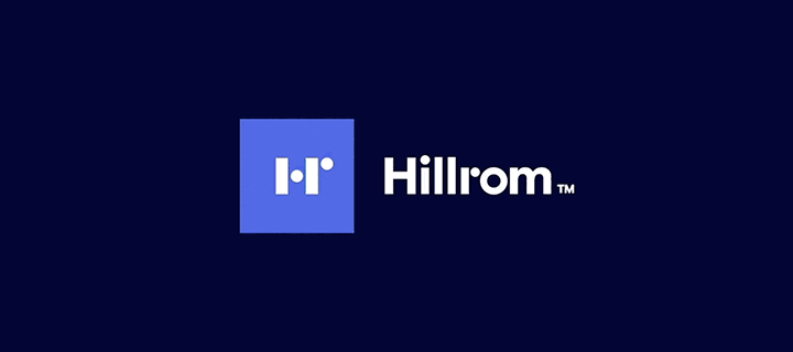 Animación de las marcas Hillrom convirtiéndose en una