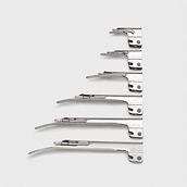 Six lames Miller de diverses longueurs pour système de laryngoscope standard (à ampoule)