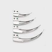 Stainless steel Welch Allyn Macintosh laryngoscopy blades, in 4 sizes, for Welch Allyn Fiber-Optic Laryngoscope Systems.