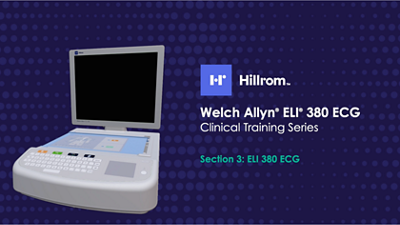 Welch Allyn ELI 380 ECG Overview Training Video
