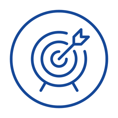 An icon illustrates bullseye