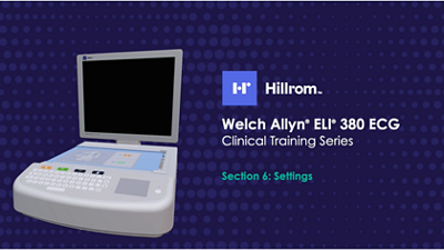 Welch Allyn ELI 380 Settings Overview Training Video
