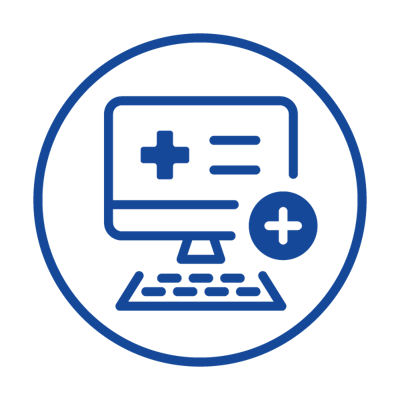  Heart and bar line icon representing vitals