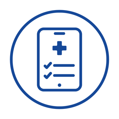 An icon illustrates a list of medical information