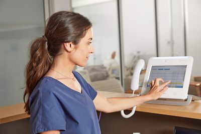 Care giver using Nurse Call system  