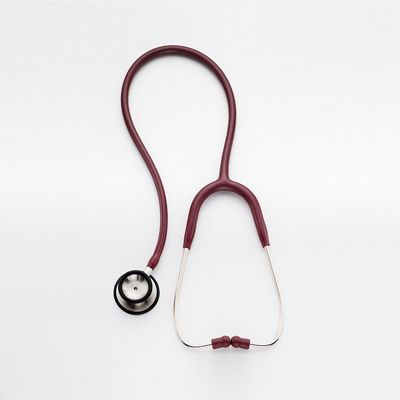 Professional Adult Stethoscope overhead view, maroon