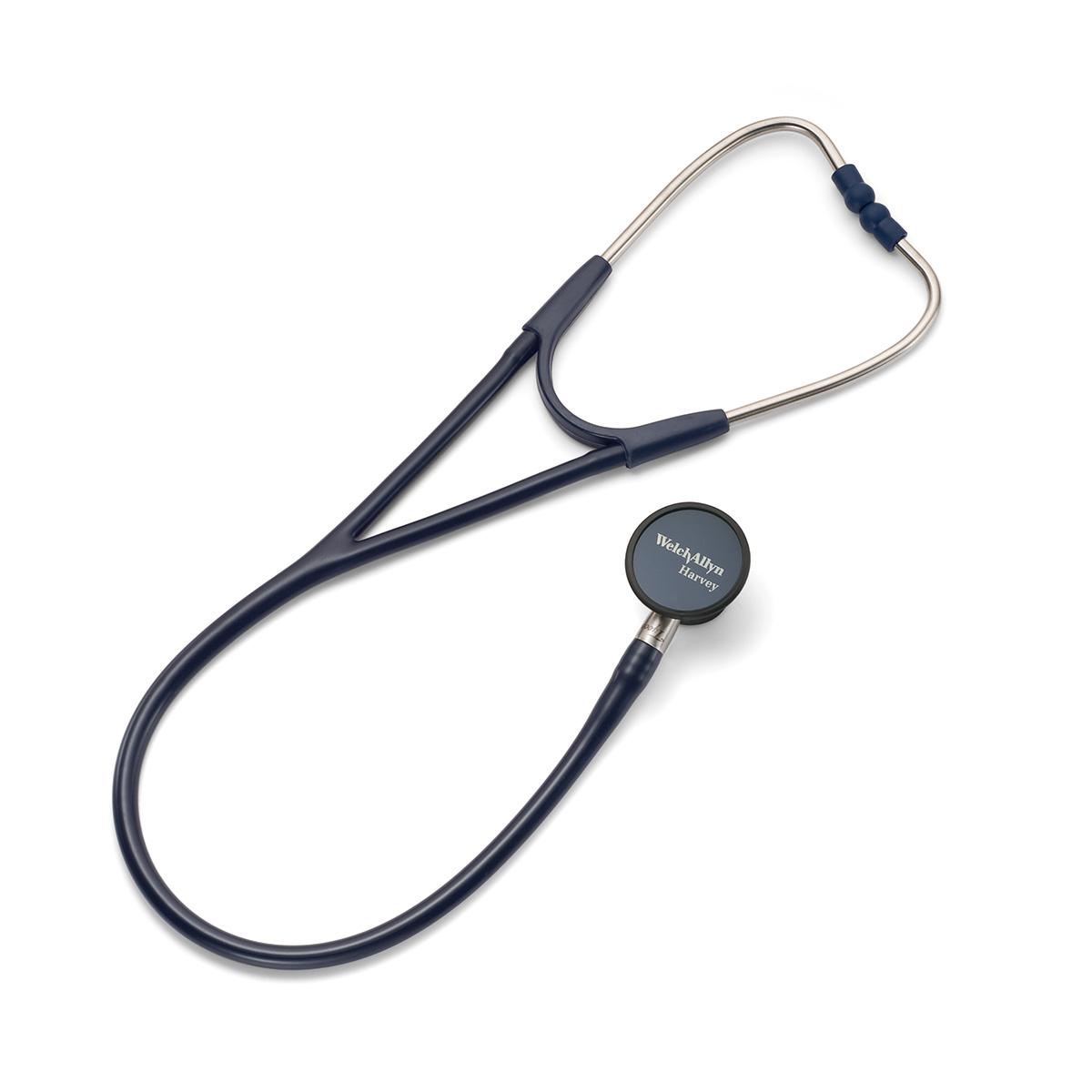 The Welch Allyn Harvey Elite Stethoscope, highlighting its dual-bore tubing and stainless steel chest piece