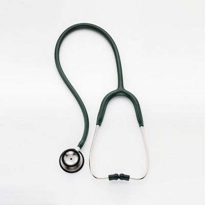 A Welch Allyn Professional Stethoscope for Veterinary practitioners, with stainless steel chest piece and black tubing.