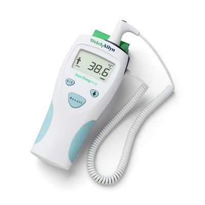 SureTemp Plus 690 手持式体温计，显示摄氏度读数