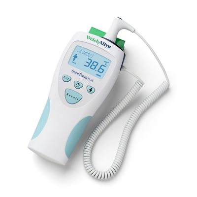 Welch Allyn SureTemp Plus 692 Thermometer, handgehalten, Celsius-Anzeige abgebildet