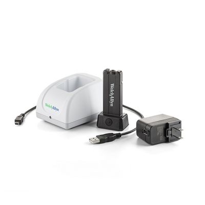 Sistema de Iluminación Inalámbrico KleenSpec Serie&nbsp;800, con estación de carga blanca, iluminador negro adicional, fuente de alimentación y cable