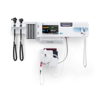 Connex Integrated Wall System, front view, includes both SureTemp oral thermometer and Braun ear thermometer