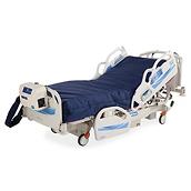 Advanta 2 Med Surg Bed, 3/4 view, right side, shown with Synergy Air Elite surface