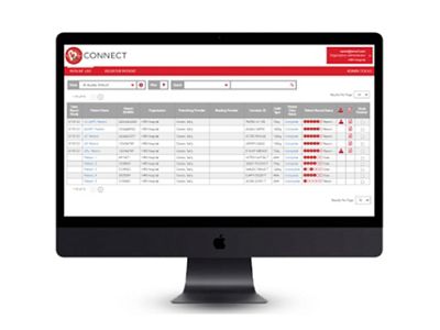 BDxConnect Portal Patient Management System Shown On A Computer Monitor