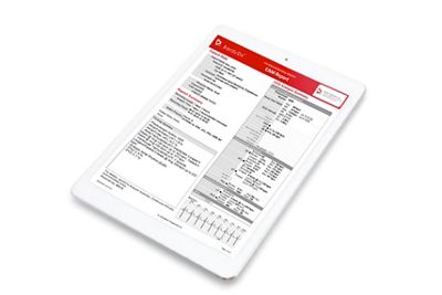 CAM Report on paper and a 3/4 view