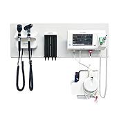 777 Integrated Wall System with otoscope, ophthalmoscope, probe covers and Connex Spot Monitor vital signs device