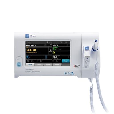 Connex Spot Monitor straight on view with Braun PRO 6000 Ear Thermometer