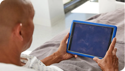 Customer using a device