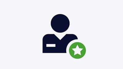 An icon illustrates a clinician wearing a badge