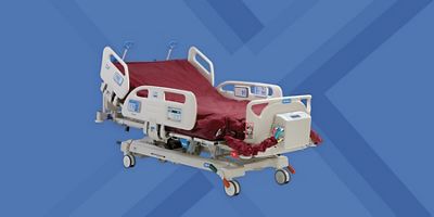 Compella Bed against a dark background