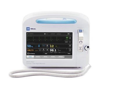 The Welch Allyn® Connex® Vitals Signs Monitor front view with vitals showing ECG on screen