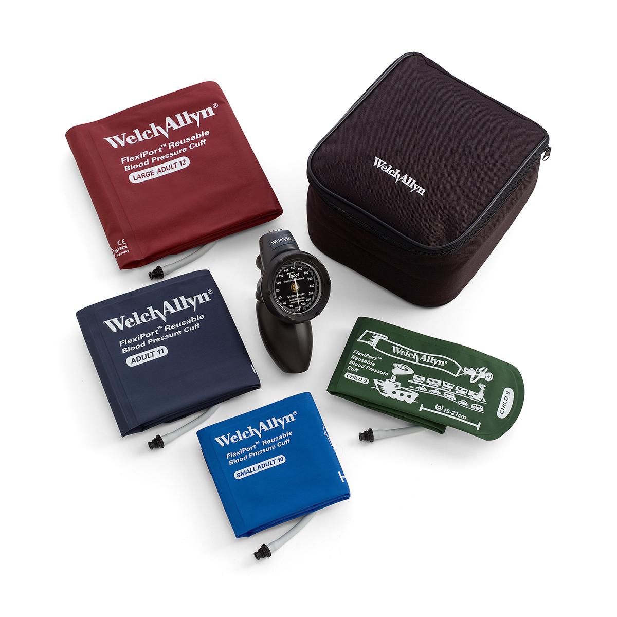 Handaneroider i DS58 Platinum-serien är kompatibla med Welch Allyn-blodtrycksmanschetter i olika storlekar.