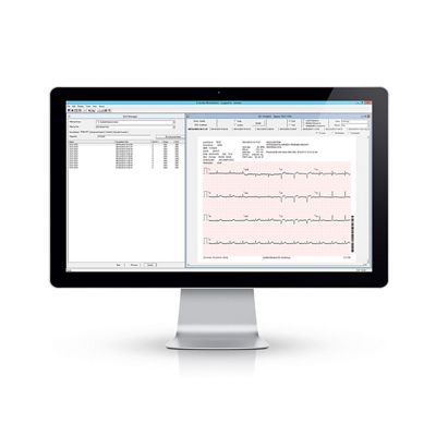 Sistema de análise de Holter e-Scribe no monitor