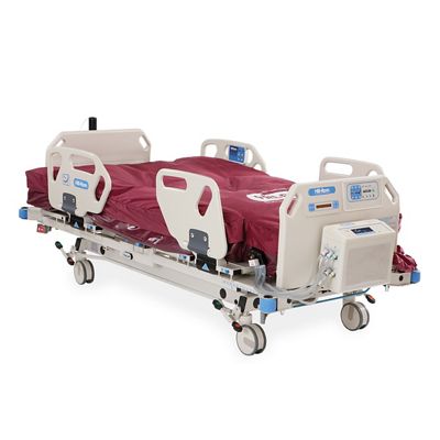 Excel Care ES Bariatric Hospital Bed, 3/4 view, surface lying flat