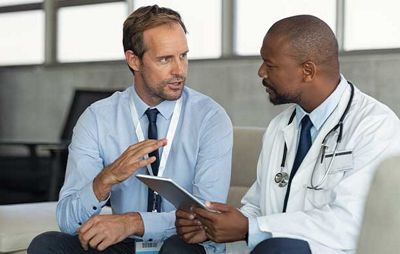 medical professionals having discussion