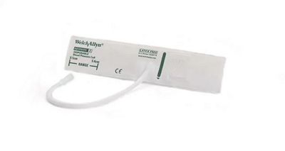 Soft Welch Allyn Disposable Blood Pressure Cuff is a shown  size, neonatal.