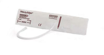 Soft Welch Allyn Disposable Blood Pressure Cuff is a shown  size, neonatal.