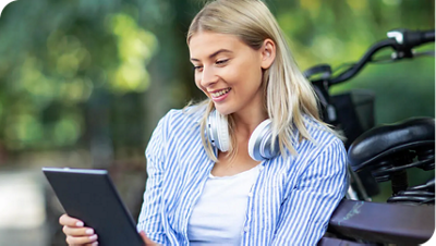 Women using device