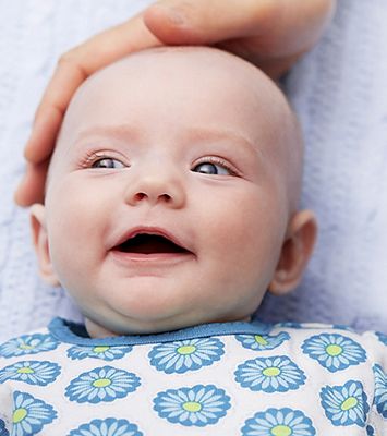 Baby smiling.