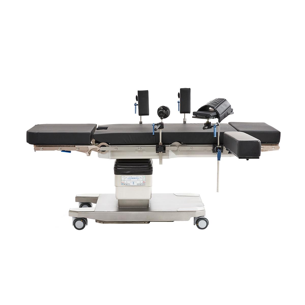 Hillrom™ surgical table equipped with Lateral Positioning accessories.