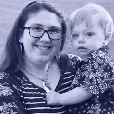 Linley Champion smiles with her son Connor