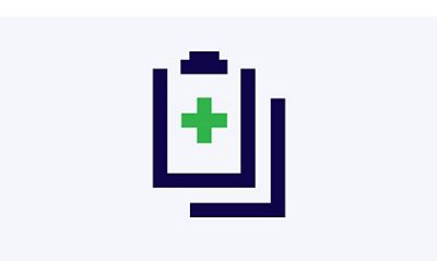 An icon representing a patient’s chart that was triggered from a barcode scan. 