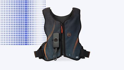 The Monarch Airway Clearance System vest in Graphite Orange