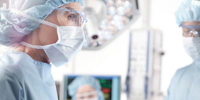 Female surgeon in operating room 