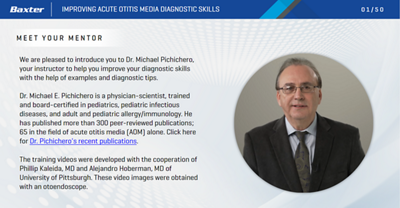 meet your mentor image of improving acute otitis media diagnostic skills video training course