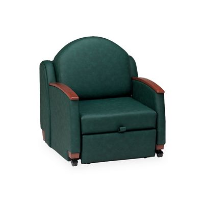 Sillón cama Classic Sleeper de Hillrom en verde oscuro
