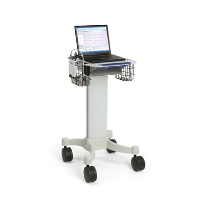 PC-Based Resting Electrocardiograph with laptop computer on rolling cart