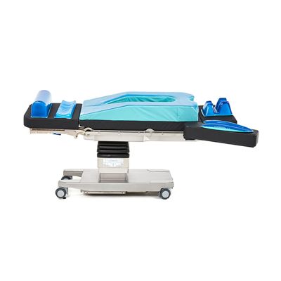 Hillrom surgical table equipped with Gel Positioners accessories. 