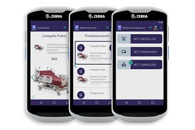 Mobilgeräte, auf denen Anwendungsbildschirme angezeigt werden
