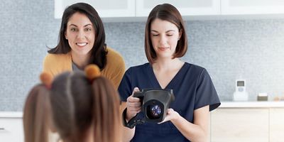 Welch Allyn Spot Vision Screener in use