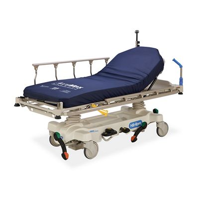 Hillrom™ Transport Stretcher, 3/4 view with AccuMax Quantum™ surface
