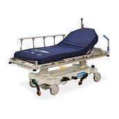 Hillrom™ Transport Stretcher, 3/4 view with AccuMax Quantum™ surface