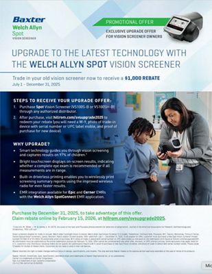 Welch Allyn Spot Vision Screener 2025 Promotion