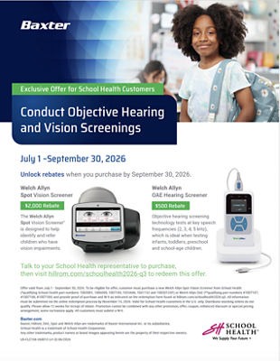 Welch Allyn Spot Vision Screener School Health 2026 Promotion