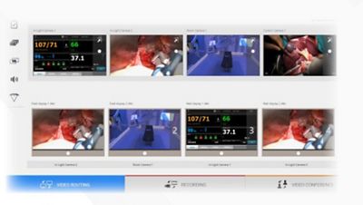 Screenshot displays multiple video and data sources within Helion interface